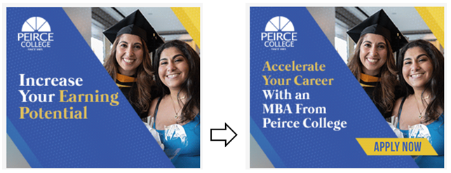 Peirce College paid ad — Increase Your Earning Potential / Accelerate Your Career with an MBA